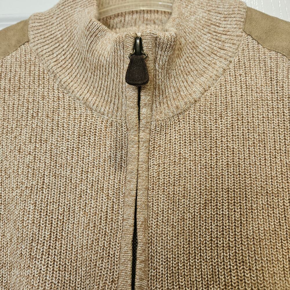 Preswick &‎ Moore Men's Medium 1/4 Zip 100% Cotton Sweater - Picture 2 of 5